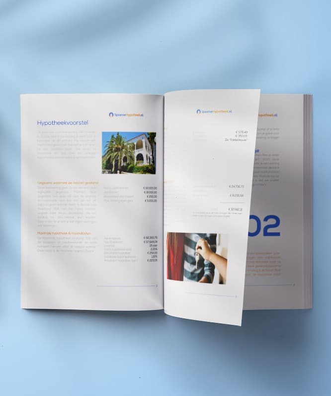 Hypotheekvoorstel - blauw square hypotheekrapport spanje